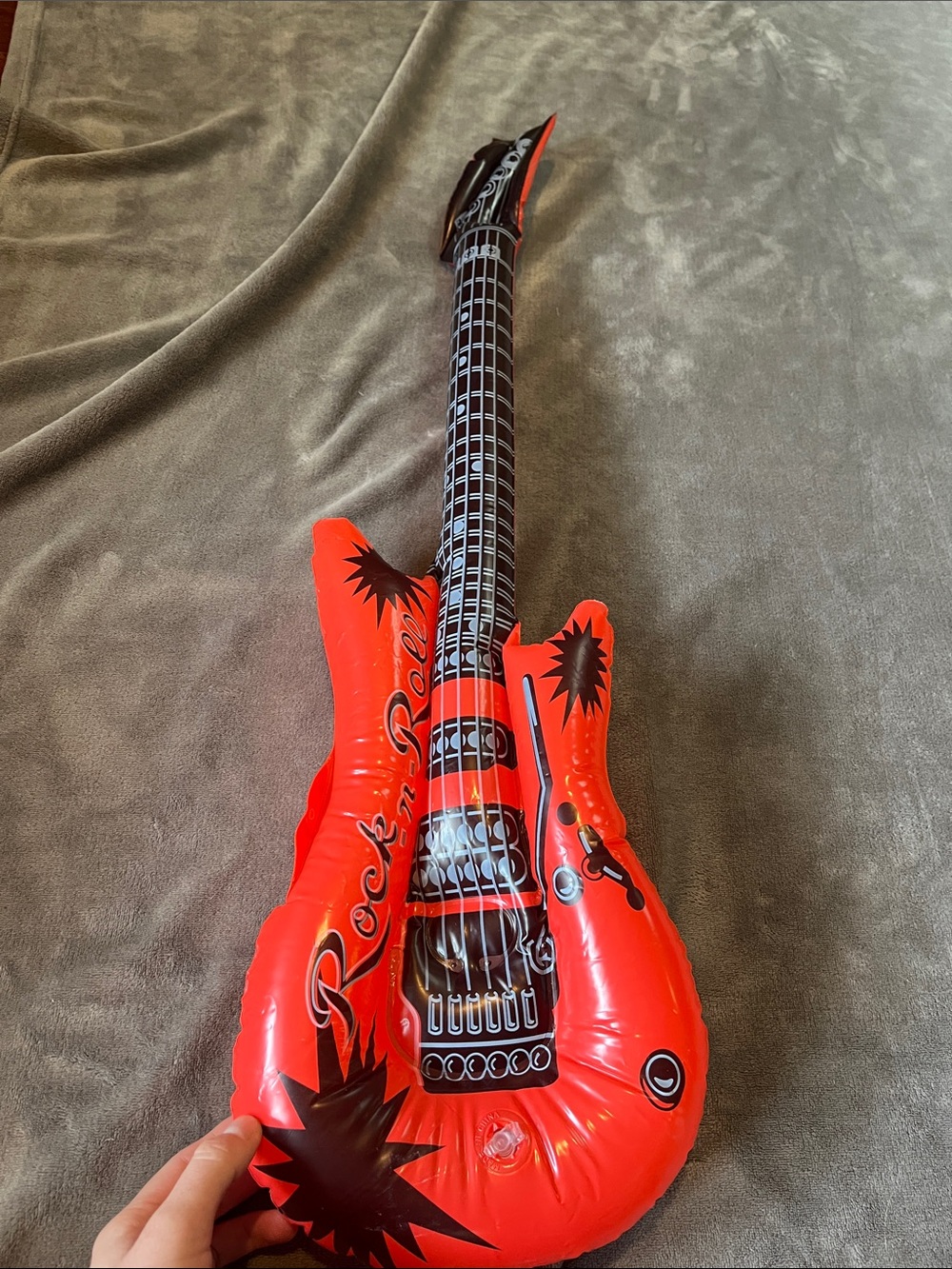 Inflatable Red Rock 'n' Roll Guitar - Home Art Accent